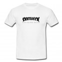 Tee shirt skatedeck blanc style thrasher