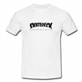 Tee shirt skatedeck blanc style thrasher