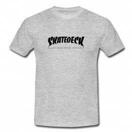Tee shirt skatedeck gris chiné style thrasher