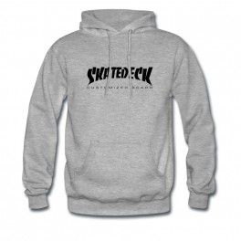 Sweat shirt skatedeck gris chiné style thrasher