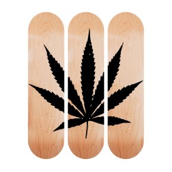 triptyque "Feuille de cannabis"