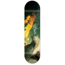 Skate personnalisé félin cracheur de feu